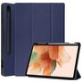 Mobigear Tri-Fold Gel Coque Samsung Galaxy Tab S7 FE Etui en TPU,Similicuir + Porte-crayon - Dark Blue
