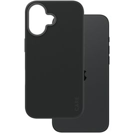 CARE by PanzerGlass Fashionable Coque iPhone 16 MagSafe Coque arrière en Silicone - Noir