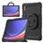 Mobigear RingGuard Samsung Galaxy Tab S10 Ultra Plastique rigide / Silicone Coque arrière + Porte-stylet + Bandoulière + Support - Noir