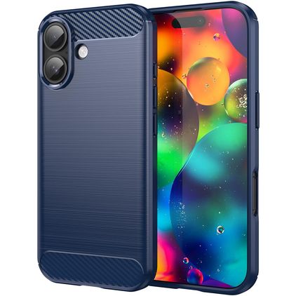 Mobigear Brushed Slim iPhone 17 TPU souple Coque arrière - Bleu