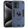 Mobigear Armor Ring Motorola Moto G84 Plastique rigide Coque arrière Antichoc avec bague de maintien - Bleu