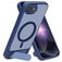 Mobiparts Hardcover Coque iPhone 16e MagSafe Coque arrière Rigide avec Support Amovible - Satin Blue