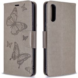 Mobigear Butterfly Housse Sony Xperia L4 Etui Porte-Monnaie - Gris