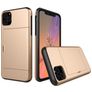 Mobigear Card Coque iPhone 11 Pro Coque arrière Rigide Anti-Chocs avec Porte-Cartes - Or