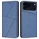 Mobigear Frosted Flip Housse iPhone 17 Pro Etui Porte-Monnaie - Bleu
