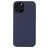 Mobigear Rubber Touch Coque iPhone 13 Mini Coque arrière en Silicone - Dark Blue