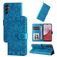 Mobigear Sunflower Housse Samsung Galaxy A14 Etui Porte-Monnaie - Bleu