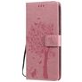 Mobigear Tree Housse LG V60 ThinQ Etui Porte-Monnaie - Rose