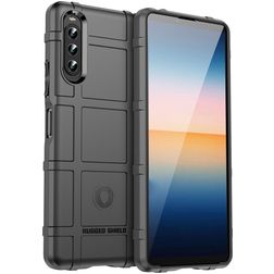 Mobigear Rugged Shield Coque Sony Xperia 10 IV Coque arrière en TPU Souple Anti-Chocs - Noir
