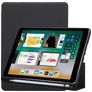 Mobigear Tri-Fold Gel Coque iPad 5 (2017) Etui en TPU,Similicuir + Porte-crayon - Noir