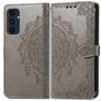 Mobigear Mandala Housse Samsung Galaxy A16 Etui Porte-Monnaie - Gris