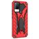 Mobigear Armor Stand Coque Vivo V21 Coque arrière Rigide Anti-Chocs avec Support Amovible - Rouge