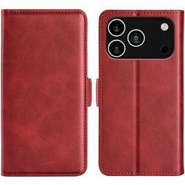 Mobigear Slim Magnet Housse iPhone 17 Pro Max Etui Porte-Monnaie - Rouge