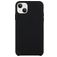 Mobigear Rubber Touch Coque iPhone 15 Coque arrière en Silicone - Noir