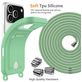 Mobigear Lanyard Card iPhone 17 Pro Max Coque avec cordon en Silicone et Porte-Cartes - Vert