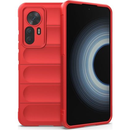 Mobigear Bumpy Xiaomi 12T TPU souple Coque arrière - Rouge