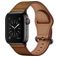 Mobigear Venezia Bracelet Cuir Apple Watch Fermeture boucle ardillon - 42/41/40/38 mm - Cognac