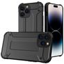 Mobigear Outdoor Coque iPhone 14 Pro Coque arrière Rigide Anti-Chocs - Noir