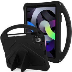 Mobigear AeroArmor Coque iPad 11 (2025) Coque de tablette pour enfants avec Poignée Enfants en EVA + Porte-crayon - Noir