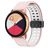 Mobigear Sport Plus Mag Bracelet Silicone Smartwatch Fermeture magnétique - Connexion universelle de 22 mm - Blanc / Rose