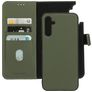 Mobiparts Housse Samsung Galaxy A14 Etui avec Coque Détachable en Cuir Véritable Porte-Monnaie - Vert