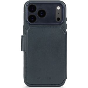 Decoded Detachable Wallet Housse iPhone 17 Pro Max MagSafe Etui avec Coque Détachable en Cuir Véritable Porte-Monnaie - Navy Shadow