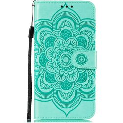 Mobigear Mandala Housse Motorola Moto E6s (2020) Etui Porte-Monnaie - Turquoise