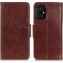 Mobigear Classy Housse POCO M5 Etui Porte-Monnaie - Marron