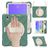 Mobigear SureGrip XGuard iPad Mini 7 (2024) Plastique rigide / Silicone Coque arrière + Porte-stylet + Bandoulière + Support - Vert
