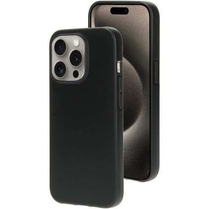 Mobiparts Classic Coque iPhone 15 Pro Coque arrière en TPU Souple - Matt Black