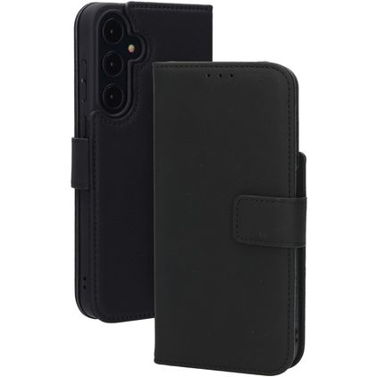 Mobiparts Wallet Housse Samsung Galaxy A35 Etui en Cuir Véritable Porte-Monnaie - Noir