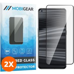 Mobigear Premium Realme GT2 Verre trempé Protection d'écran - Compatible Coque - Noir (Lot de 2)