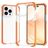 Mobigear Full Bumper Coque iPhone 14 Pro Coque arrière Rigide Anti-Chocs - Transparent / Orange Mobigear Full Bumper Coque iPhone 14 Pro Coque arrière Rigide Anti-Chocs - Transparent / Orange