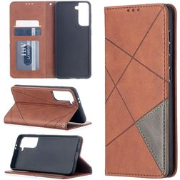 Mobigear Rhombus Slim Samsung Galaxy S21 Étui - Marron