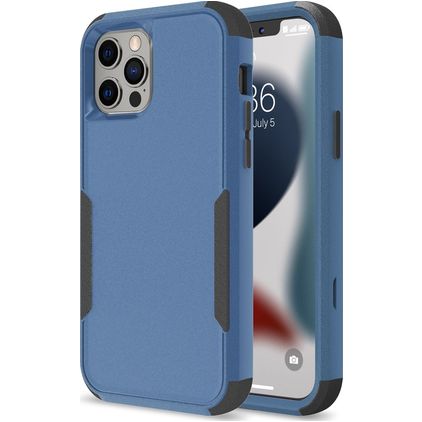Mobigear Ultra Tough Coque iPhone 14 Pro Max Coque arrière Rigide Anti-Chocs - Noir / Bleu