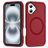 Mobigear Rugged Mag iPhone 16 Plus MagSafe Plastique rigide Coque arrière Antichoc - Rouge