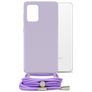 Mobilize Lanyard Gelly Samsung Galaxy A32 5G Coque avec cordon en TPU Souple - Pastel Purple