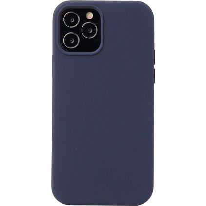 Mobigear Rubber Touch Coque iPhone 13 Pro Max Coque arrière en Silicone - Dark Blue