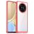Mobigear Crystal Coque HONOR Magic 4 Lite Coque arrière Rigide - Transparent / Rouge