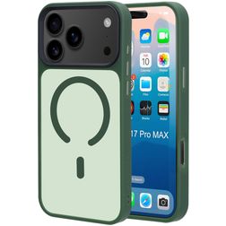 Mobiparts Hardcover iPhone 17 Pro Max MagSafe Plastique rigide Coque arrière - Satin Green