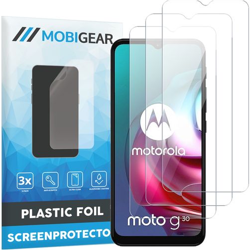 Mobigear Motorola Moto G30 Protection d'écran Film - Compatible Coque (Lot de 3)