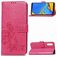 Mobigear Clover Housse Samsung Galaxy A7 (2018) Etui Porte-Monnaie - Magenta