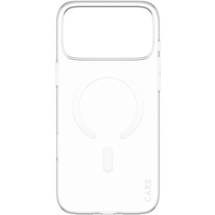 CARE by PanzerGlass SL1M Coque Transparente iPhone 17 Pro Max MagSafe Coque arrière Rigide Extra-fin - Transparent