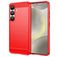 Mobigear Brushed Slim Coque Samsung Galaxy S25 Coque arrière en TPU Souple - Rouge