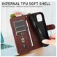Mobigear Zipper Housse iPhone 17 Pro Etui Porte-Monnaie - Marron