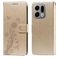 Mobigear Flowers Housse OPPO Find X9 Etui Porte-Monnaie - Or
