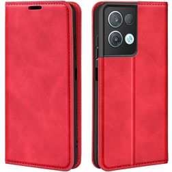 Mobigear Retro Slim OPPO Reno 8 Pro 5G Étui Portefeuille - Rouge