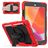 Mobigear SureGrip Xtreme Coque iPad 8 (2020) Coque arrière en Plastique rigide,Silicone + Porte-crayon + Bandoulière + Support Amovible - Noir / Rouge