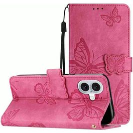 Mobigear Butterfly Housse iPhone 17 Etui Porte-Monnaie - Rouge