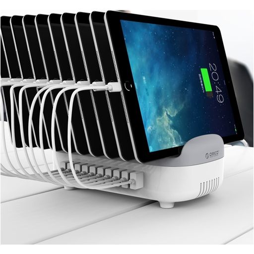 Orico Smart - 10 USB Station de recharge 120W 2.4A - Blanc